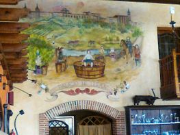 Los Fogones de Lerma pintura dentro del restaurante